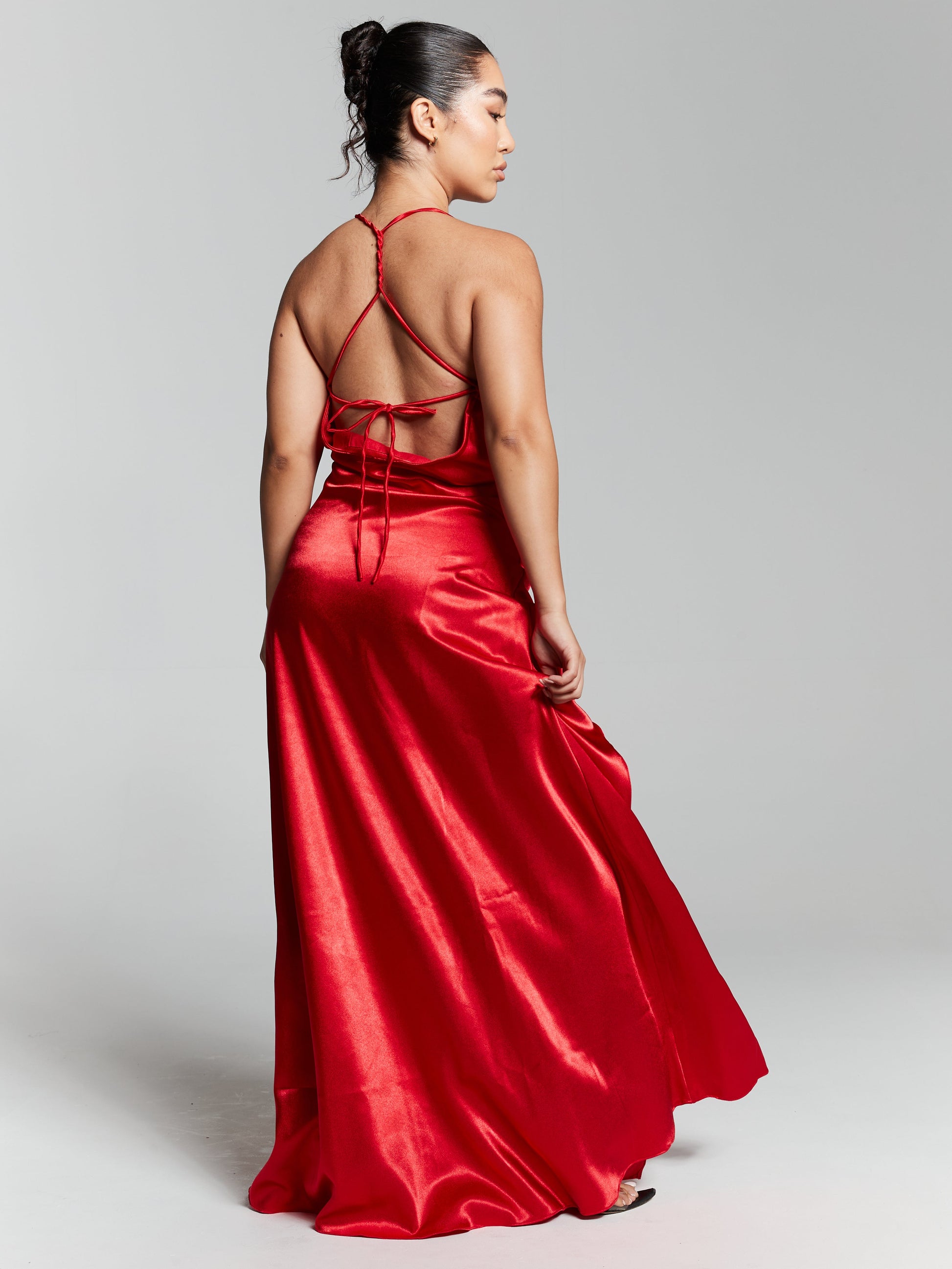 red satin wedding guest dress red satin party dress red satin summer maxi dress red satin holiday dress luxurious red satin dress deep red satin maxi vibrant red maxi dress red satin maxi dress for tall women plus size red satin maxi dress red satin maxi dress with slit affordable red satin maxi dress Red Satin Maxi Dress - Elegance Redefined Luxurious Red Satin Maxi Dress Stunning Red Maxi Dress in Satin